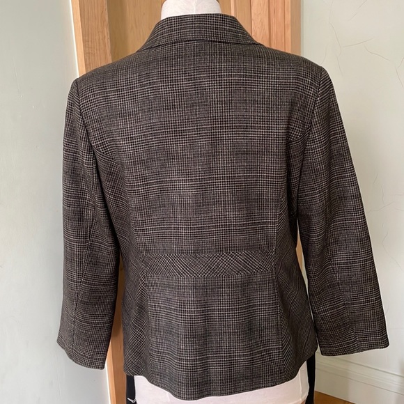 Lana Lee Vintage Pettite Black/Grey Plaid Short Jacket, Size 12 - Picture 6 of 16